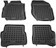 Rezaw Plast Set of Front and Rear Mats 4pcs Tray Type for Nissan Almera 2000-2006 Black