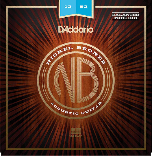 Daddario Nickel Σετ Χορδών Bronze Ακουστικής Κιθάρας 12 - 52" Balanced Light