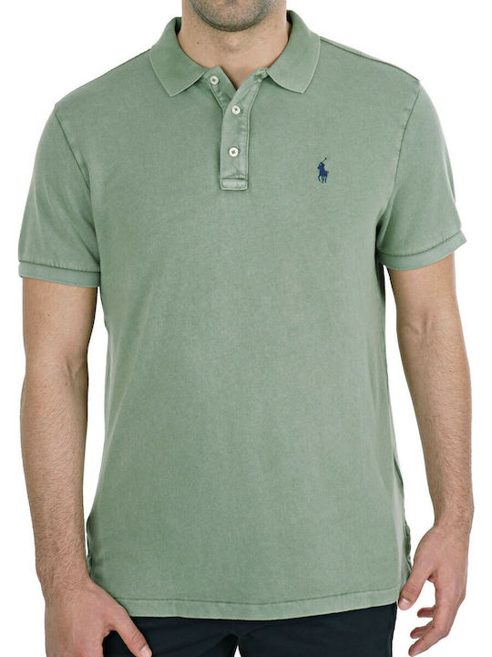 Ralph Lauren Ανδρική Μπλούζα Polo Κοντομάνικη Πράσινη