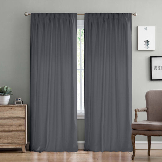 Lino Home Perdea Cu Coafură Samos Gri 150x275cm
