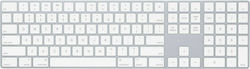 Apple Magic Keyboard with Numeric Keypad Fără fir Bluetooth Doar tastatura UK Argint