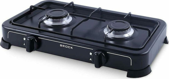 Brock GS 2002 BK Countertop Burner Flüssiggas Double Schwarz