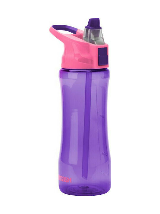 Ecolife Smash Tritan Plastic Water Bottle 600ml Purple