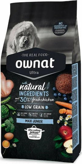 Ownat Ultra Low Grain Maxi 3kg Dry Food with Few Grains for Large Breed Puppies with Chicken and Vegetables