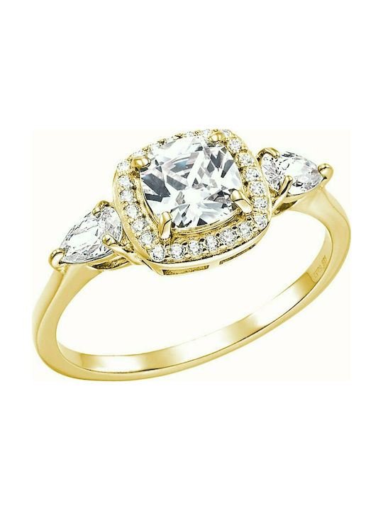 Vogue Single Stone from Gold Plated Silver