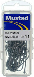 Mustad 2315S Fishing Hooks Set 50pcs No11