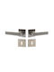 Viometale Lever Middle Door with Rosette 534 Pair with Rosette Nickel