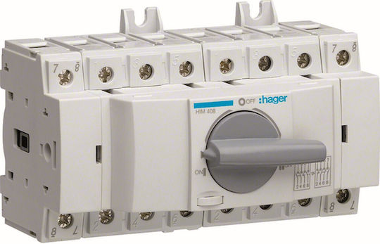 Hager Vierpolig Umstellung Schienenumschalter 4P 80Α 80A
