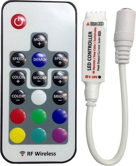 Lucas Ασύρματο RGB Controller RF με Τηλεχειριστήριο 12A 12/24VDC RF-RGB2