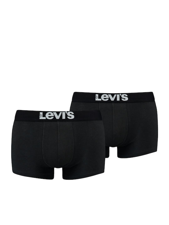 Levi's Ανδρικά Μποξεράκια Μαύρα 2Pack