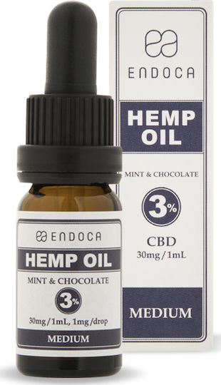 Endoca Hemp Έλαιο Κάνναβης σε Σταγόνες 300mg με 3% CBD με Γεύση Mint Chocolate 10ml