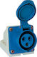 Elmark Female Industrial Socket Industrial Wall Socket Female 16A IP44 (1P+N+E) 37113