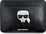 Karl Lagerfeld Ikonik Karl Sleeve Synthetic Leather Black (Universal 13") KLCS133KHBK