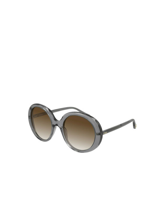 Chloe Women's Sunglasses with Gray Plastic Frame and Brown Gradient Lens CH0007S 003