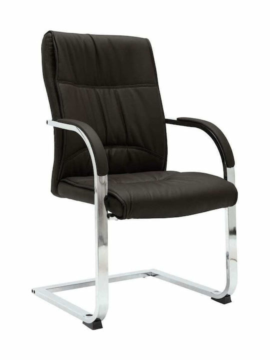 Chair Visitor Cantilever with Arms Black 58x67....