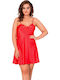 Moongirl Satin Women's Nightdress Red