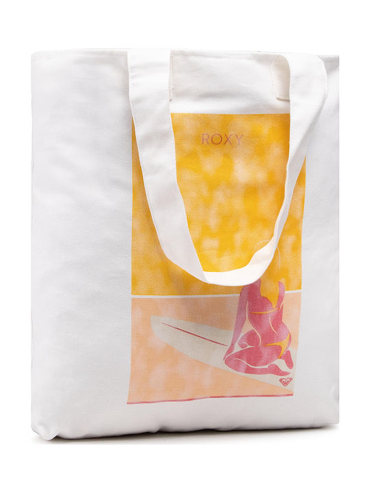 Roxy Βαμβακερή Τσάντα για Ψώνια σε Λευκό χρώμα