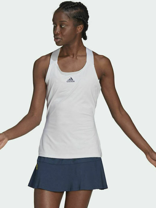 Adidas Tennis Αμάνικη Γυναικεία Αθλητική Μπλούζα Λευκή