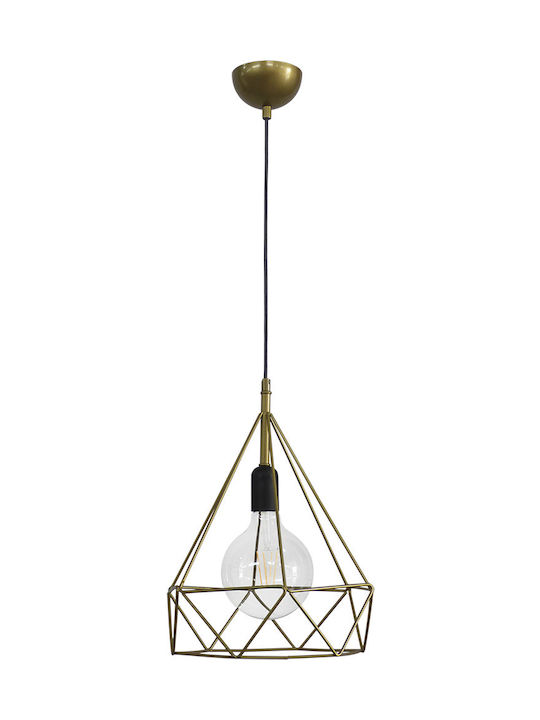 Heronia DM-01 1L Pendant Light Suspension for Socket E27 Gold