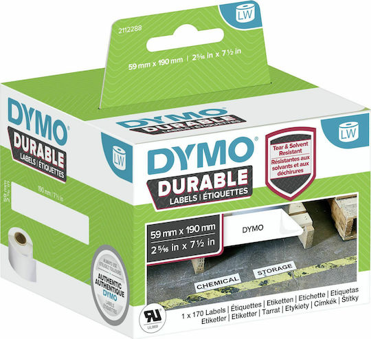 Dymo 170 Self-Adhesive Label Rolls for Label Printer 59x190mm 1pcs