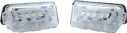 M-Tech License Plate Lights Led for Citroen Saxo / C3 / C4 / C5 Peugeot 206 / 207 / 307 / 406 / 407 2pcs