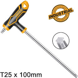 Ingco Κλειδί Torx σε Σχήμα Ταφ με Μύτη Μεγέθους T25