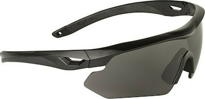 Swiss Eye Shooting Glasses Nighthawk Set of 3 Lenses with Anti-Scratch Coating, Anti-Glare & UV Protection Black