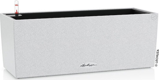 Lechuza Balconera Stone Αυτοποτιζόμενη Ζαρντινιέρα Πλαστική Λευκή 50x19x19εκ.