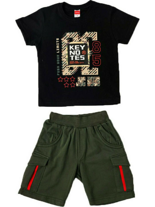 Joyce Kids Set with Shorts Summer 2pcs Black