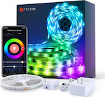 Teckin SL02 Rezistentă la apă Bandă LED Alimentare 12V RGB Lungime 5m Set cu Telecomandă și Alimentare