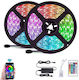 GlobalExpress Αδιάβροχη Smart Ταινία LED Wi-Fi 12V RGB Φως 2x5m Τύπου SMD5050 με Τροφοδοτικό & WiFi Controller