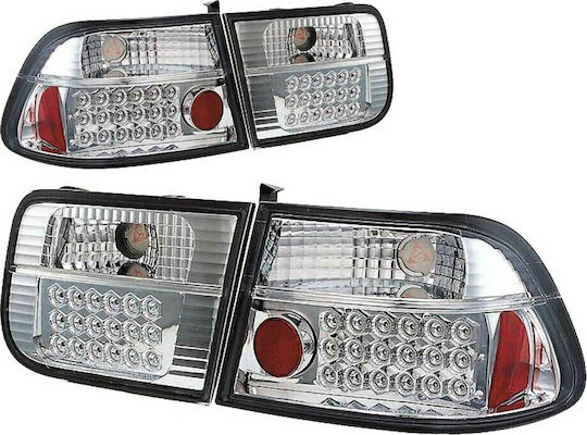 Autoline Rücklichter LED für Honda Civic 2D Chrom 1996 2Stück