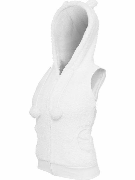 Women's Sweatshirt Jacket Hooded White