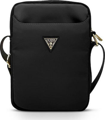 Guess Nylon Triangle Logo Tasche Synthetisches Leder Schwarz (Universal 10" -> Universell 10 Zoll) GUTB10NTMLBK