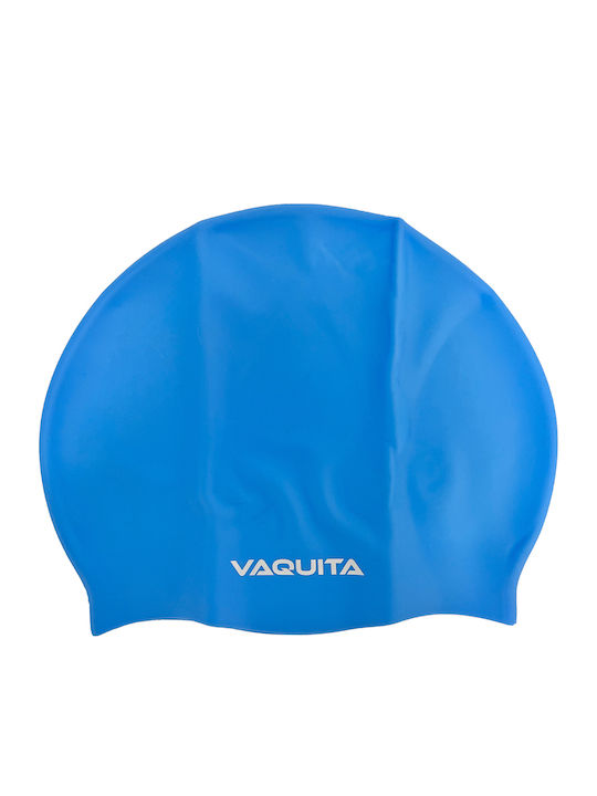 Vaquita Silicone Adults Swimming Cap Blue