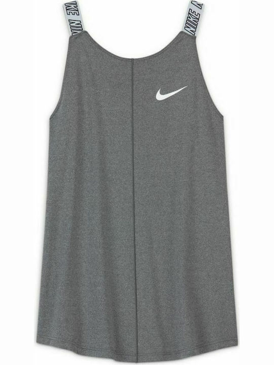 Nike Παιδική Μπλούζα Dri-Fit Αμάνικη Γκρι