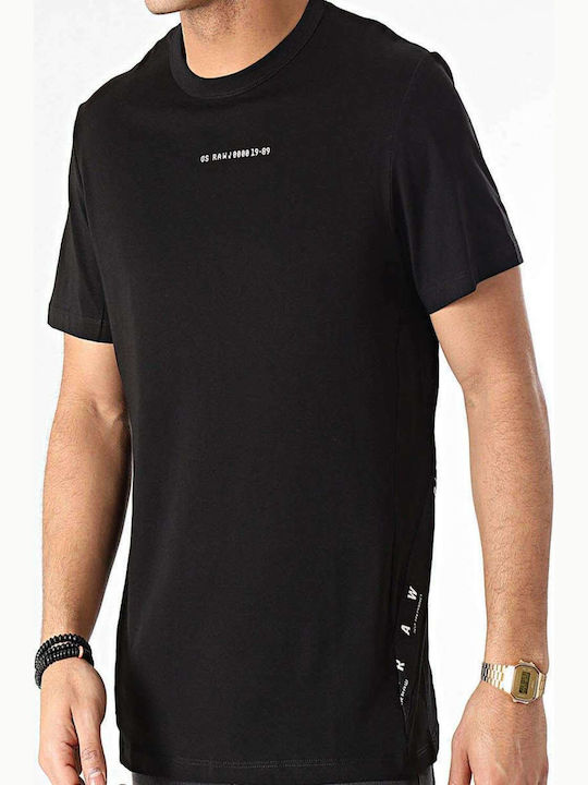G-Star Raw T-shirt Bărbătesc cu Mânecă Scurtă Negru