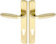 Import Hellas Lever Front Door with Plate Z-023 Z-023 Pair (Center Distance 85mm) Gold