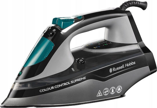 Russell Hobbs Colour Control Supreme Steam Iron 3100W with Ceramic Plate and Continuous Steam Supply 50g/min