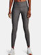 Under Armour Women's Cropped Training Legging Shiny & High Waisted Gray