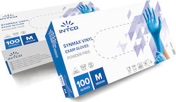 INTCO Synmax Γάντια Βινυλίου Χωρίς Πούδρα σε Μπλε Χρώμα 100τμχ
