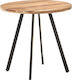 Dining Room Round Table Natural 80x80x75cm