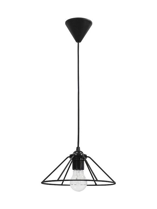 Heronia FUN-350/18 1L Pendant Light Suspension for Socket E27 Black