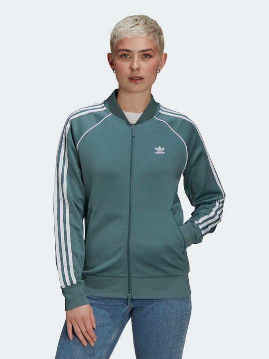 Primeblue Superstar Κοντό Γυναικείο Bomber Jacket Πράσινο