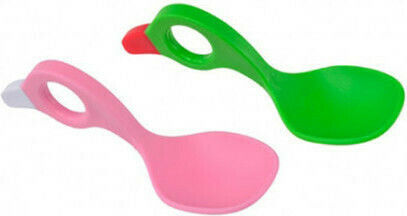I Can Βρεφικό Σετ με Κουτάλια από Πλαστικό Pink/Green 2τμχ