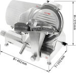 GGMgastro Commercial Ham Slicer 250mm W48.2xD39.2xH37.5cm AMH250L