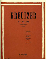 Ricordi Kreutzer - 42 Studies Παρτιτούρα για Βιολί
