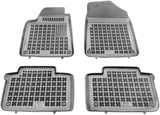 Rezaw Plast Set of Front and Rear Mats 4pcs Tray Type for Citroen C6 2005+ Black