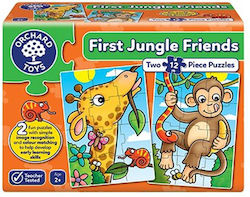 Puzzle pentru Copii Primii Prieteni ai Junglei pentru 2+ ani+ Ani 12buc Orchard