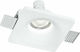 Fan Europe Senso1 Square Plaster Recessed Ceiling Spot with GU10 Bulb Base White 12x12cm